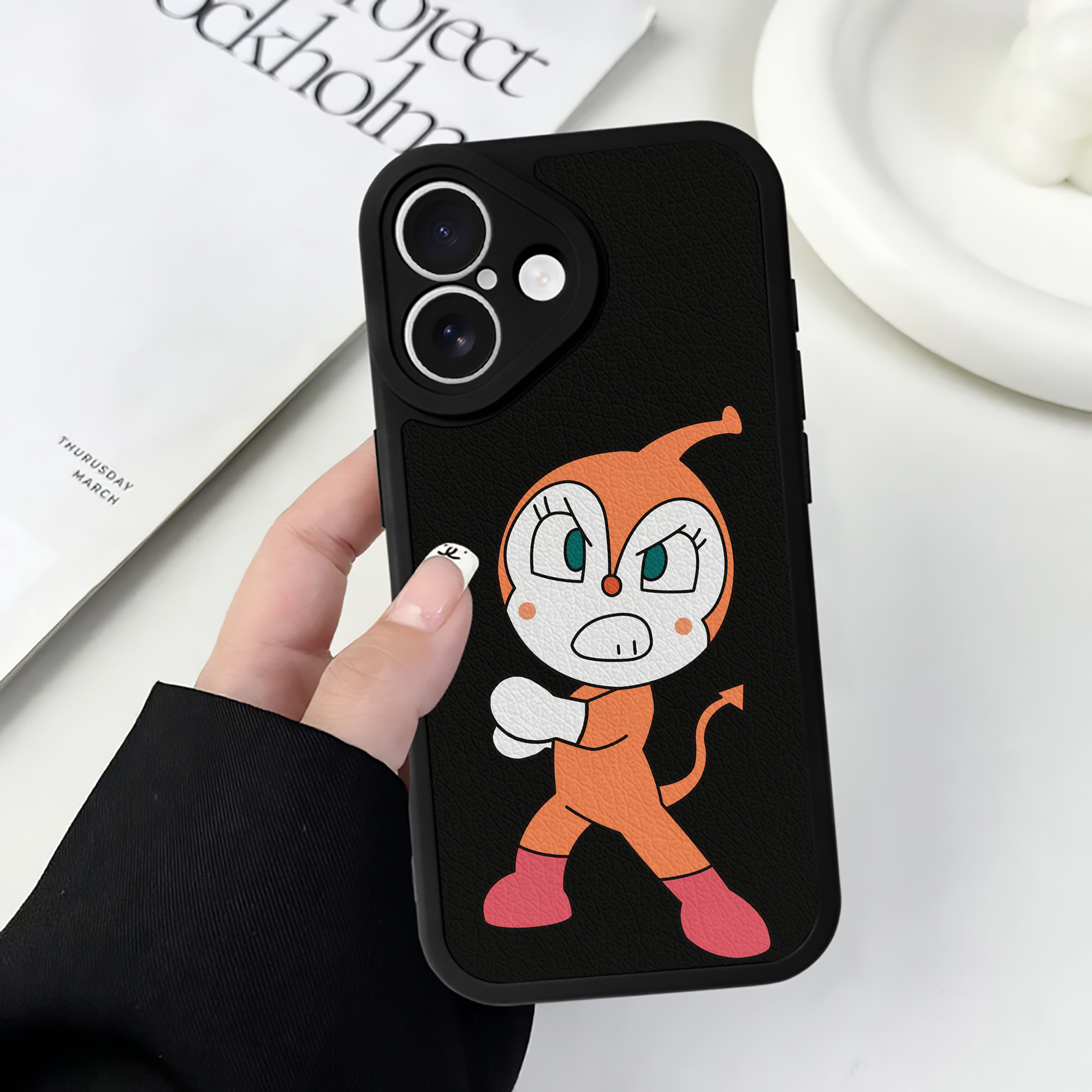 （画像用） アンパンマン Anpanman 【iPhone 16シリーズ対応】シリコンスマホケース（レザー調） 材質：シリコン